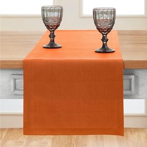 NWOT Solino Home Linen Table Runner Pumpkin (orange), 14 x 90 inch